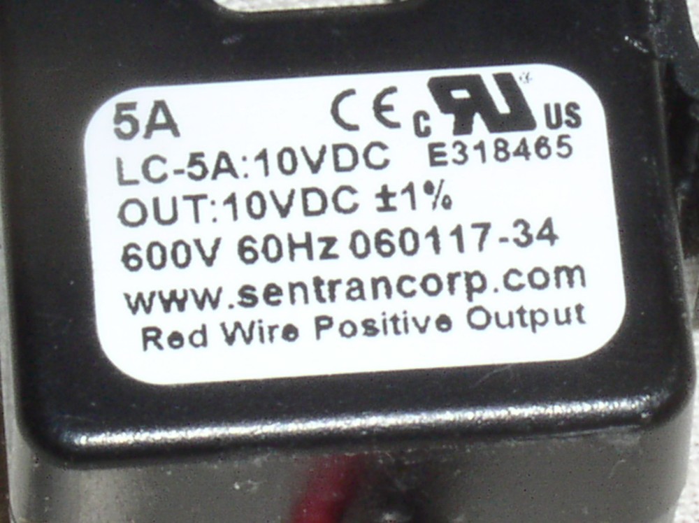 SENTRAN SPLIT CORE CURRENT TRANSFORMER LC5A LC-5A 5A AC TO 10V DC CLIP ON SENSOR