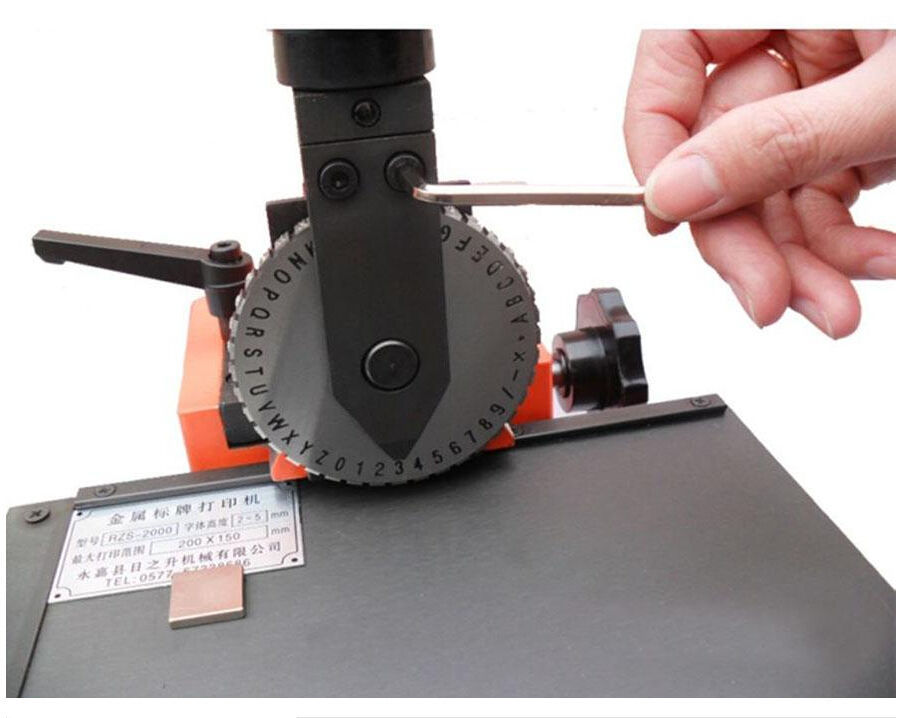 Semi-automatic sheet embosser metal stamping printer marking machine n