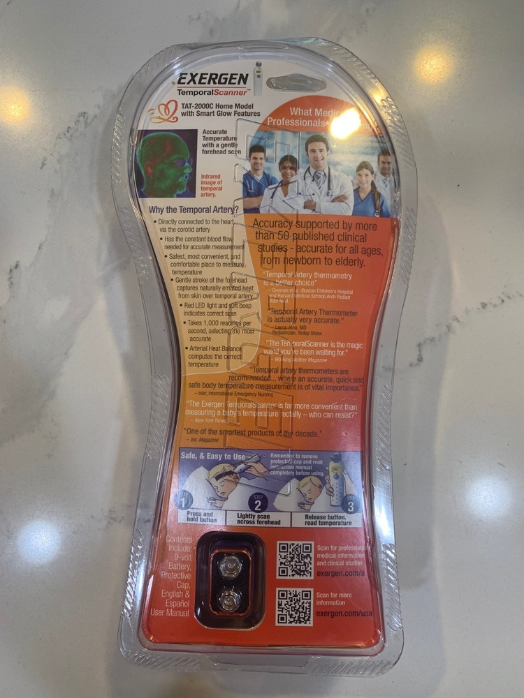 Smart Glow Exergen Temporal Artery Thermometer