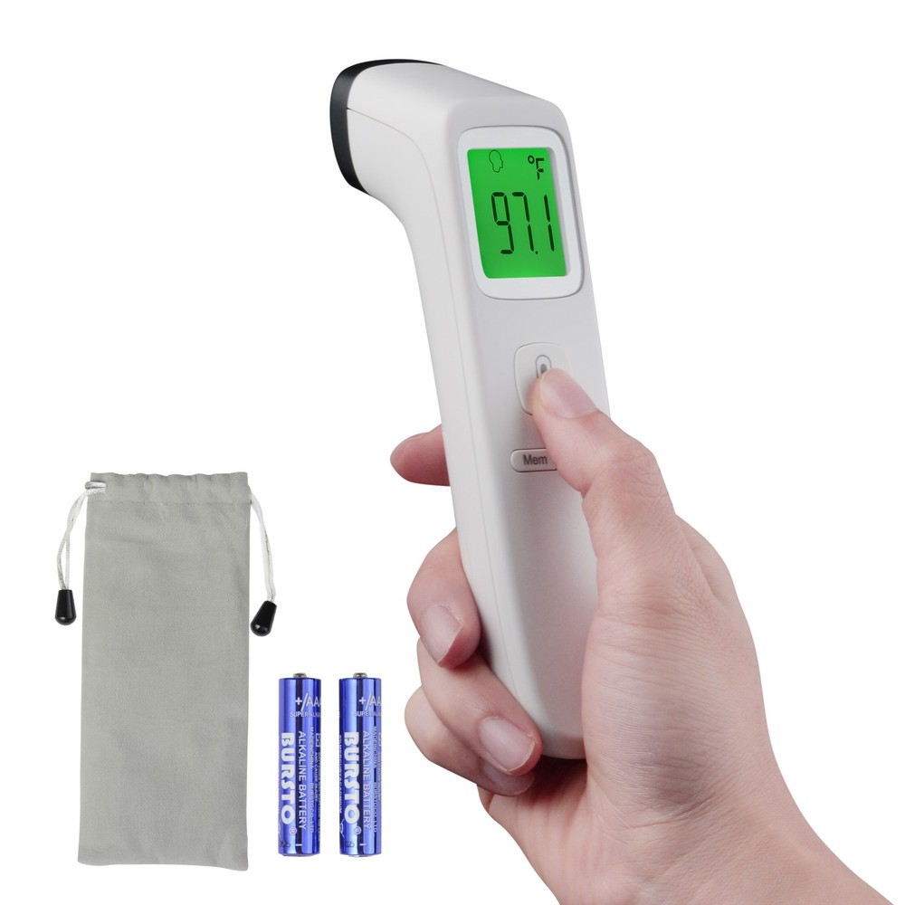 4 Pack No Contact Digital Infrared Thermometer Gun Battery Body Memory Function
