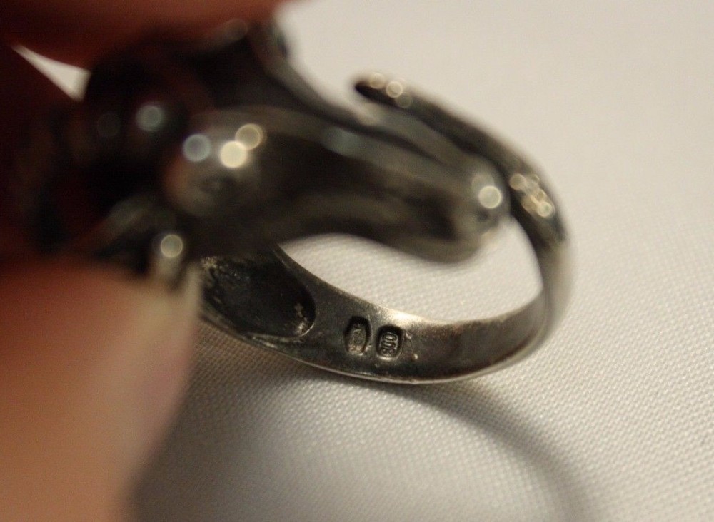 Antique 800 Silver Ram Ring Rare Piece 10g