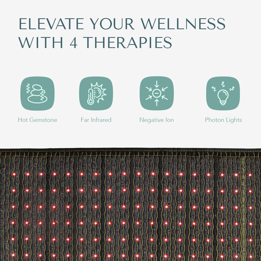 HealthyLine Jet PEMF Mat – Far Infrared Heating Pad with Gemstones 60" x 24"