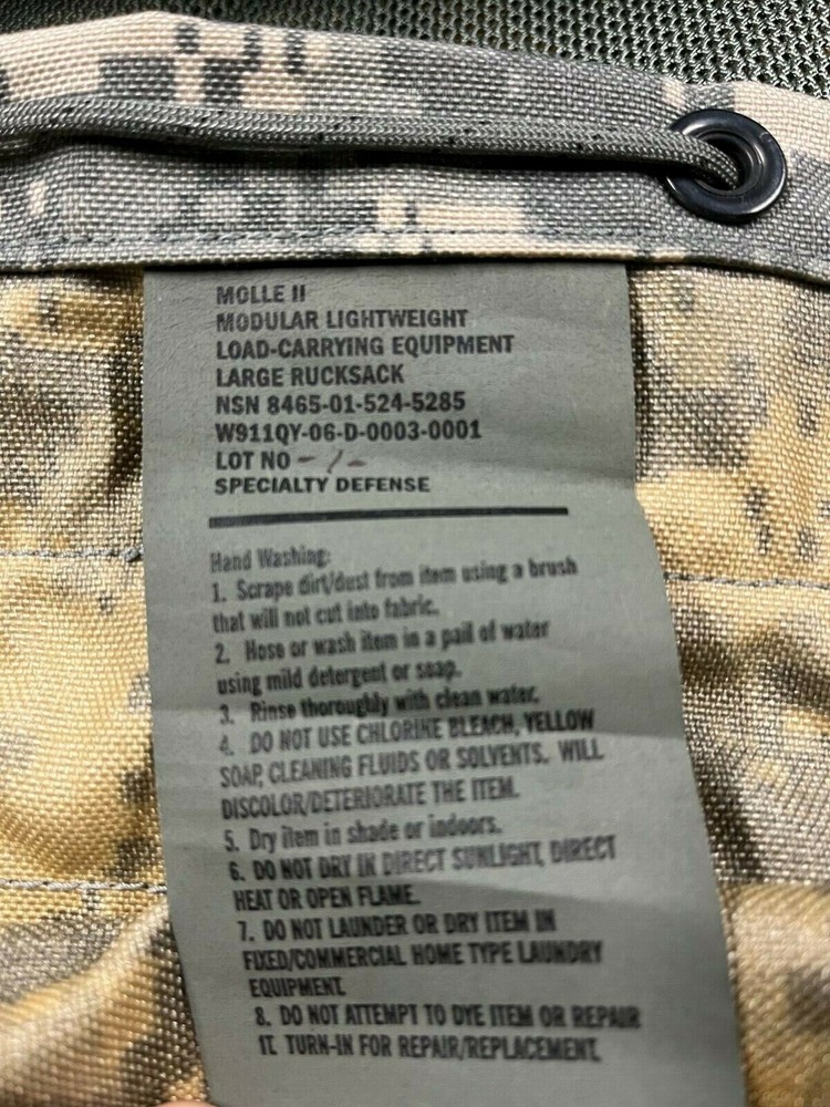 NIB AUTHENTIC US ARMY MILITARY ISSUE MOLLE II Rucksack Large Pack Backpack