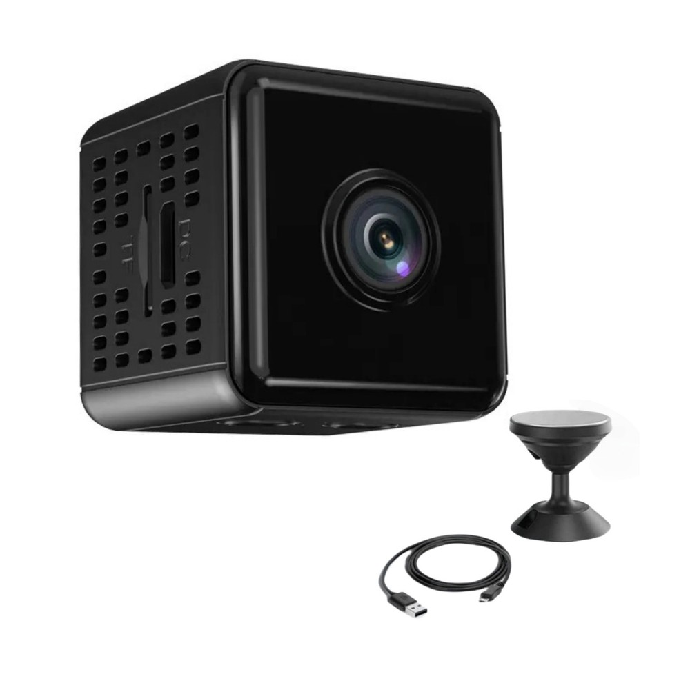 WiFi Mini Camera w/Ceiling Mount 2.4GHz iOS Android Motion Alert Night Vision