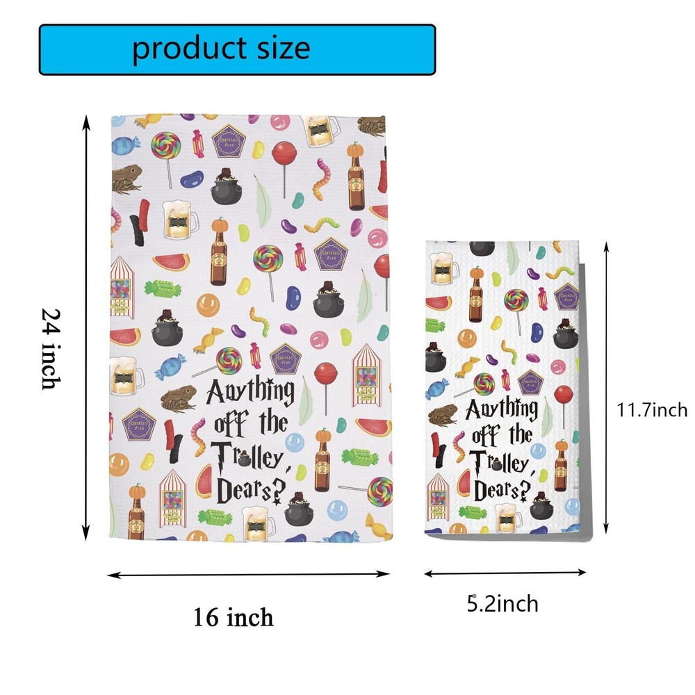 POFULL Wizarding Snacking Dish Towel Wizard Witches Gift Wizard Lover Kitchen...