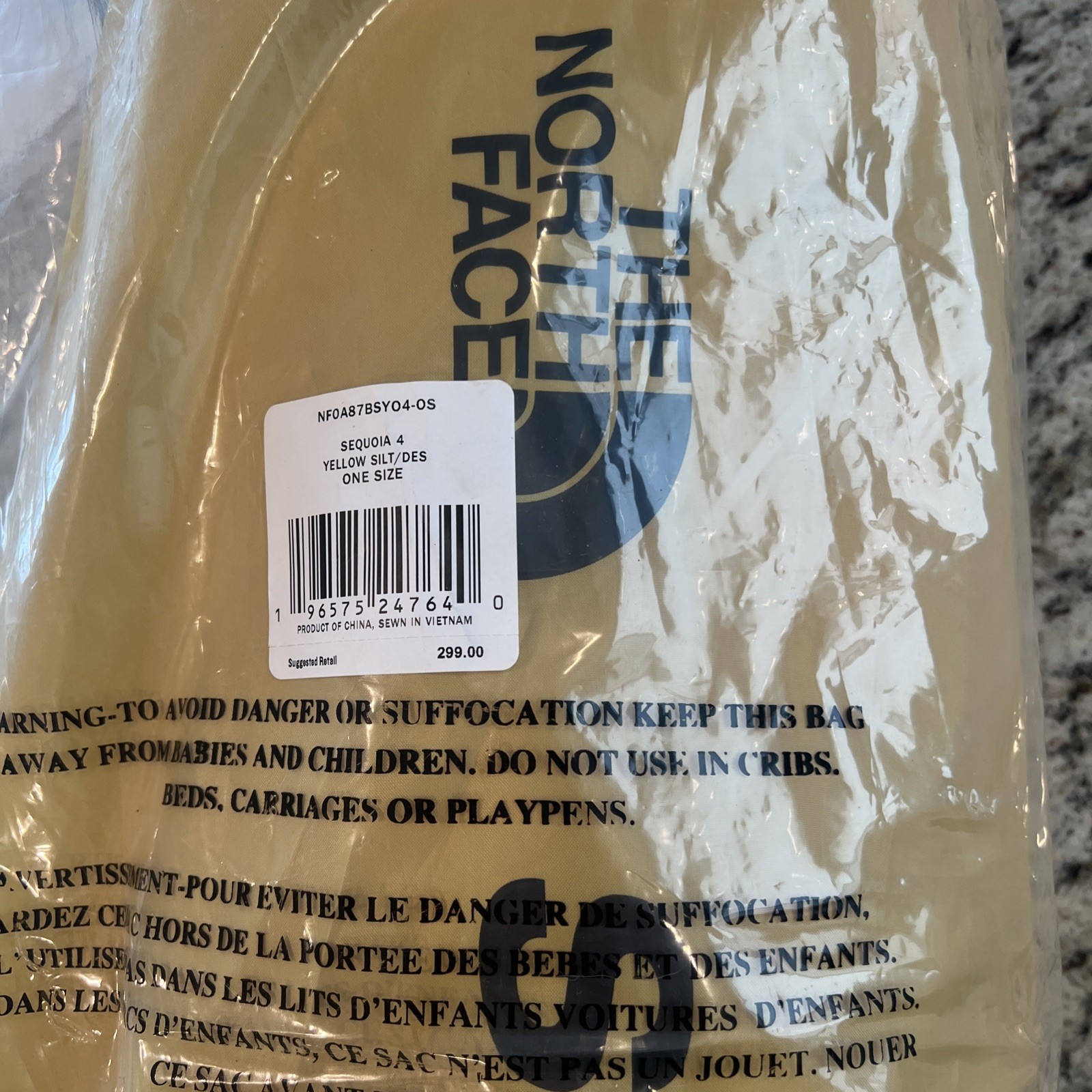 The North Face Sequoia 4 Car Camping Beach 4 Person 3 Season Tent - Yellow Silt