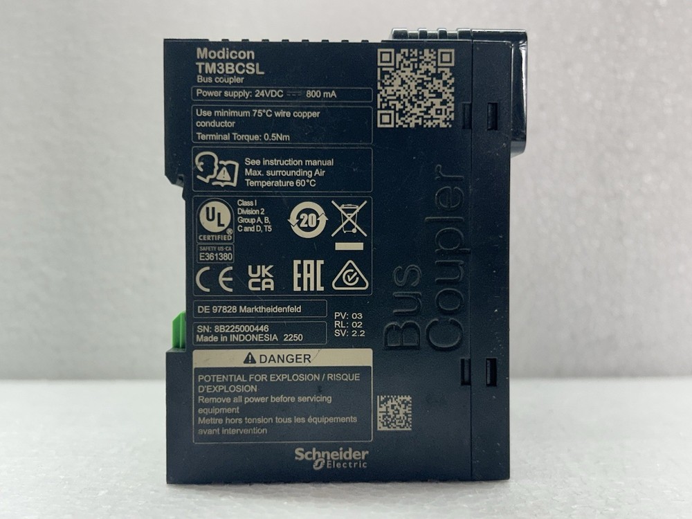 LOT OF 5PCS SCHNEIDER TM3BCSL I/O DISTRIBUTED OPTIMIZED BUS COUPLER MODULE