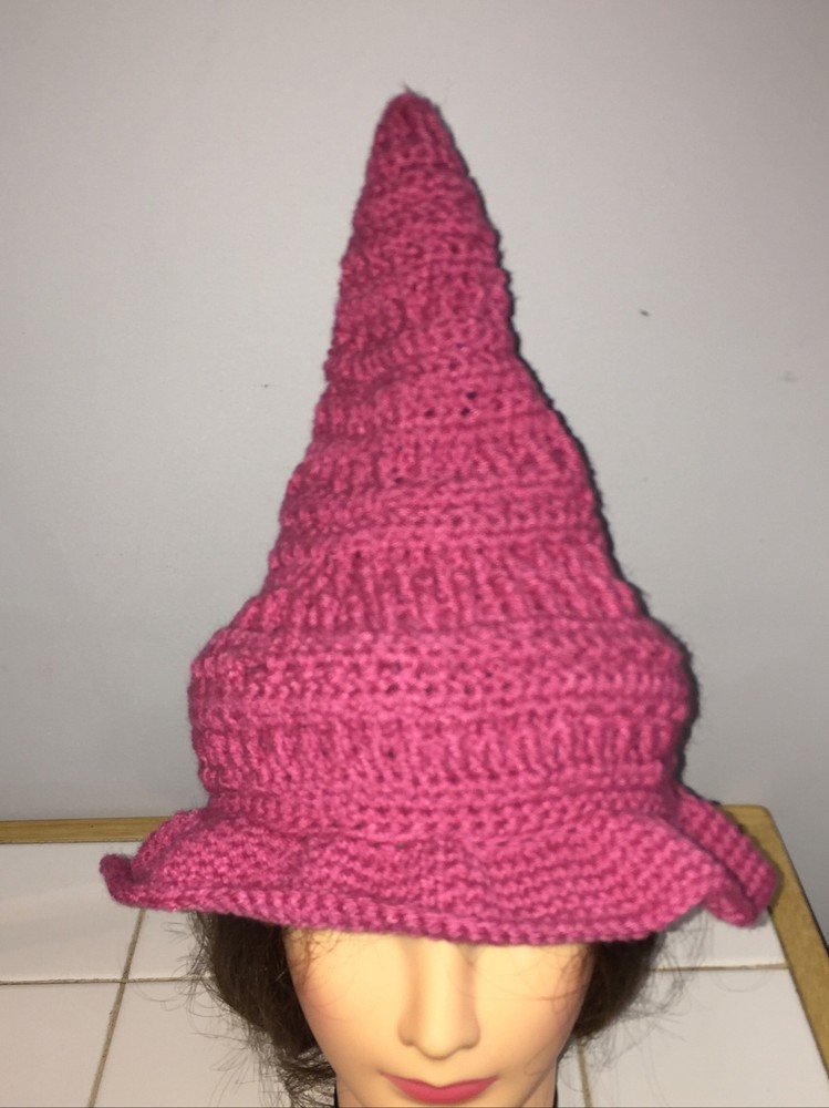 Handmade Crochet Witch Fairy Pixie Hat