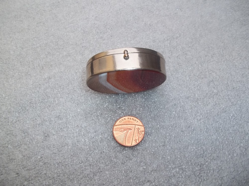 Vintage Silver & Agate Box