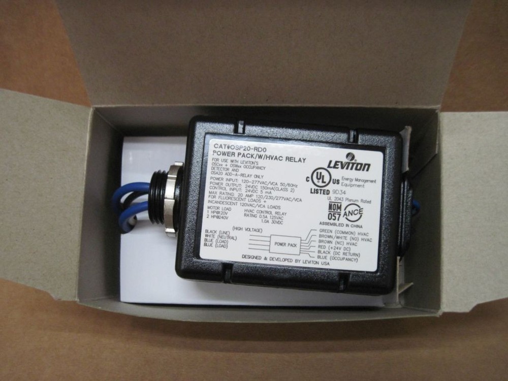 Leviton OSP20-RD0 Black Occupancy Sensor Power Pack 120-277V