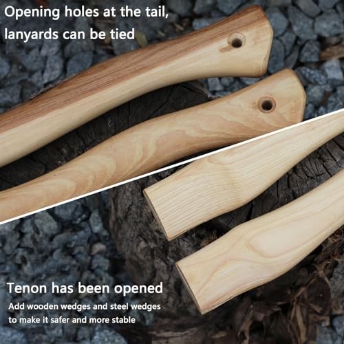 Axe Handle Replacement, 13in+11in Hickory Hatchet Handle Replacement log color