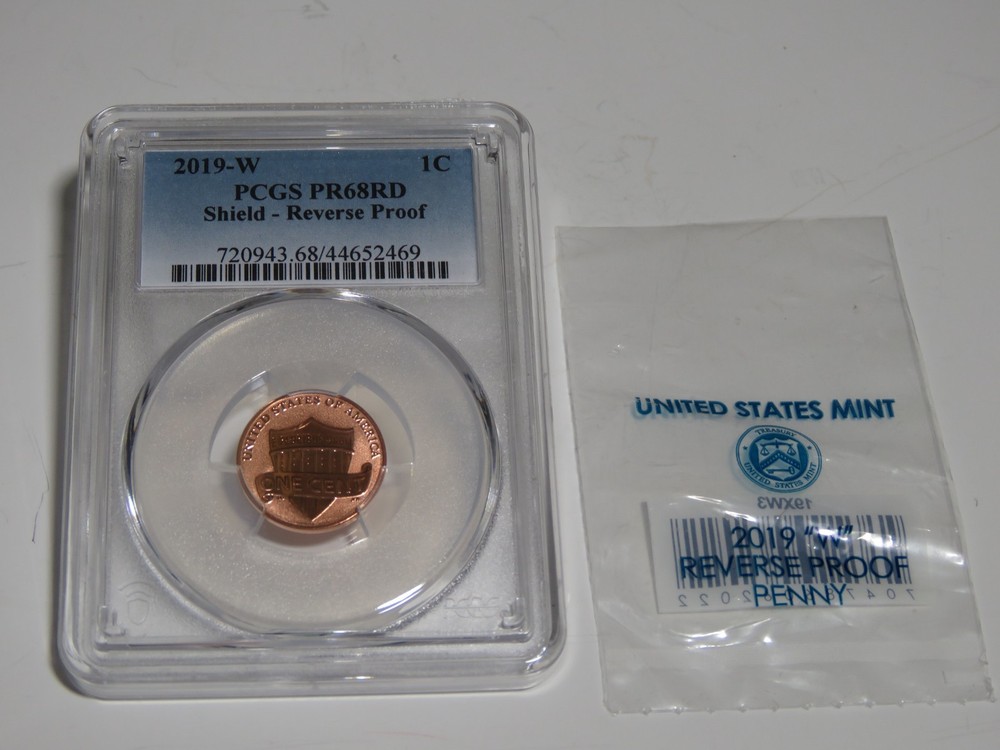 2019 West Point Shield PCGS PR68RD Reverse Proof Penny