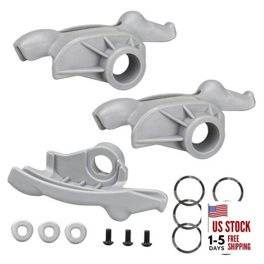 3 Pack Grey Low Profile Nylon Mount/Demount Head Kit Replacement for Coats