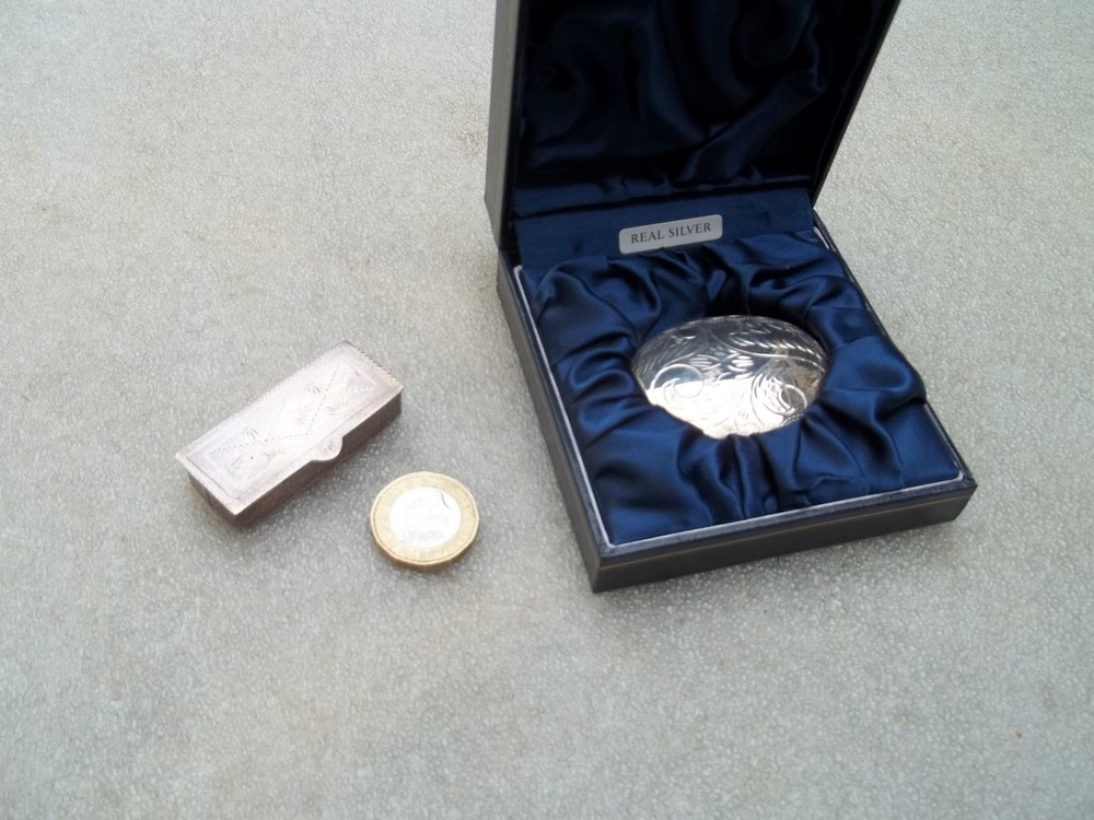 Vintage Silver Boxes x 2