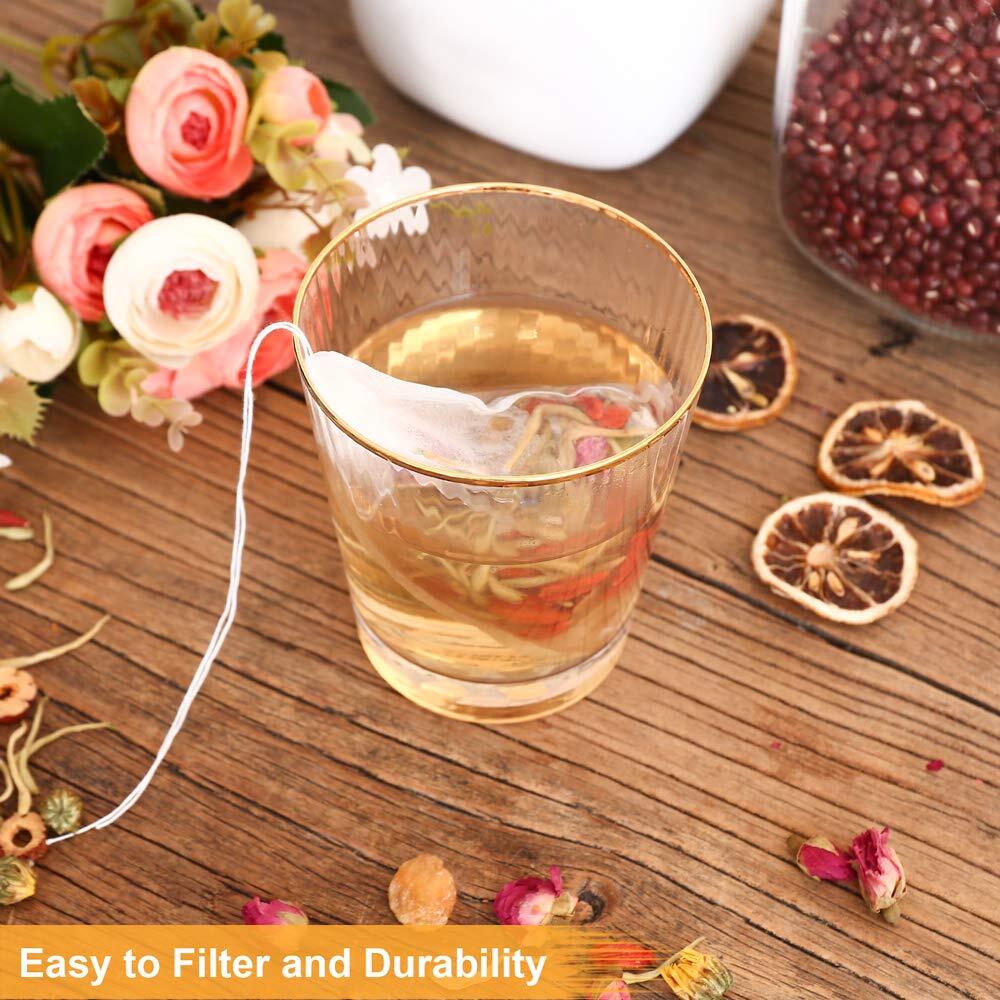 Disposable Empty Cotton Drawstring Seal Filter Loose Leaf Tea Bags
