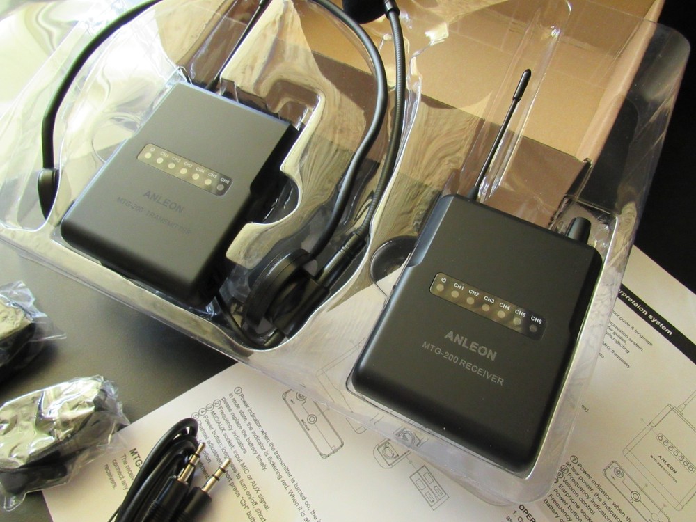 ANLEON MTG-200 Wireless Tour Guide & Language Interpretation System-3 Receivers