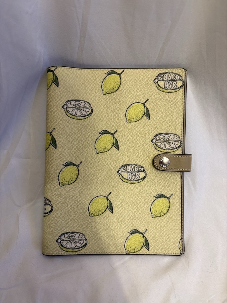 Coach Notebook With Lemon Print CAO42