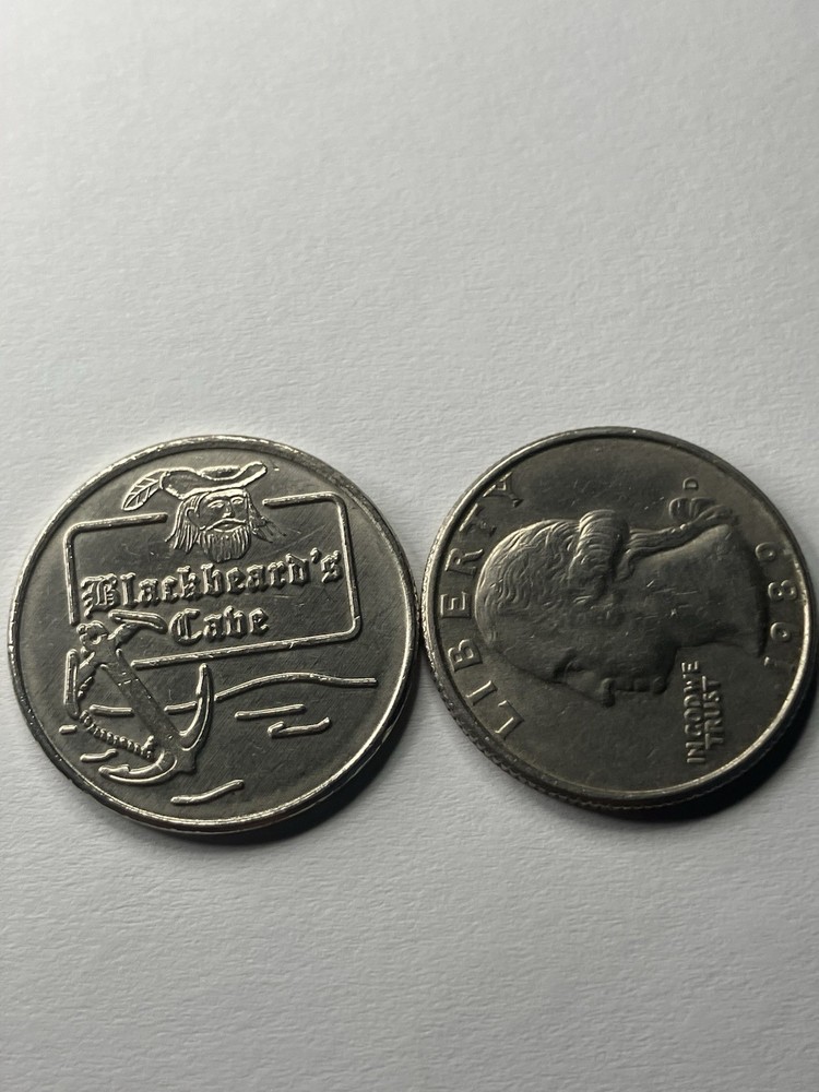 RARE Blackbeard’s Cabe Arcade Token Defunct #uf3