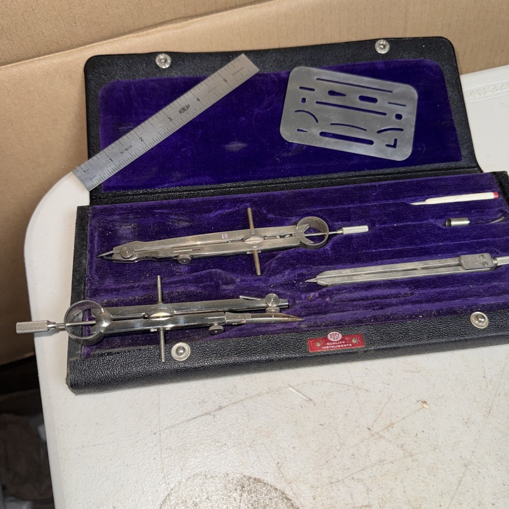 POST / Dunlap Instruments Vintage Drafting Tools Set  Germany