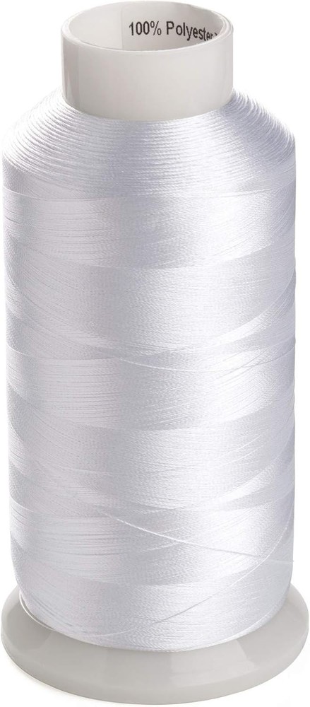 Bobbin Thread Set 60WT Polyester – 2 Spools (White & Black) for Seamless Sewing