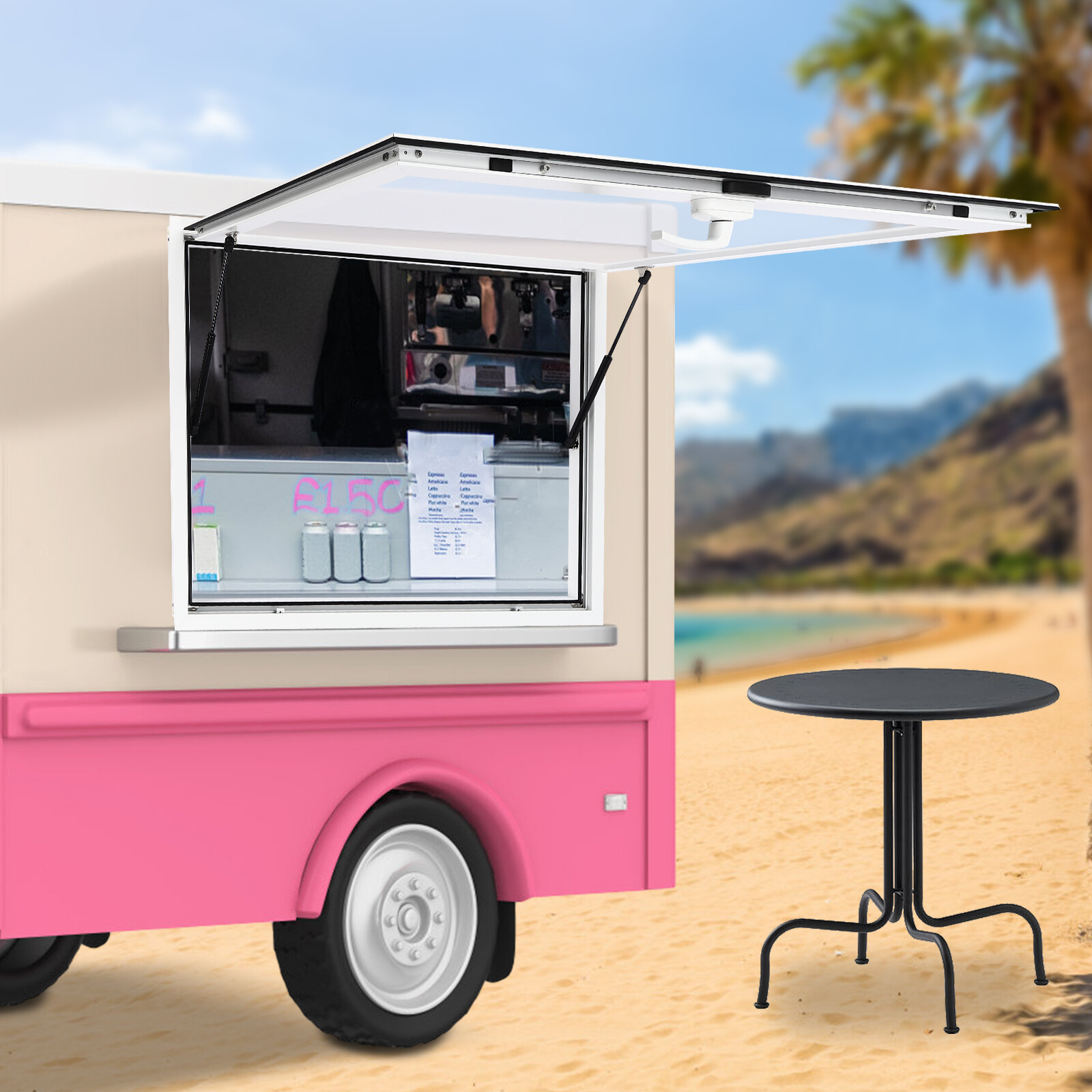 Concession Stand Serving Window Concession Window for Food Truck 45*33 inch NEW