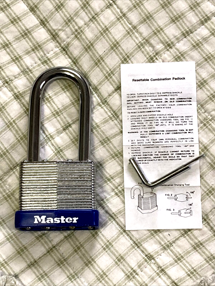 NEW Master Combination Padlock 179LH With Resettable Combination