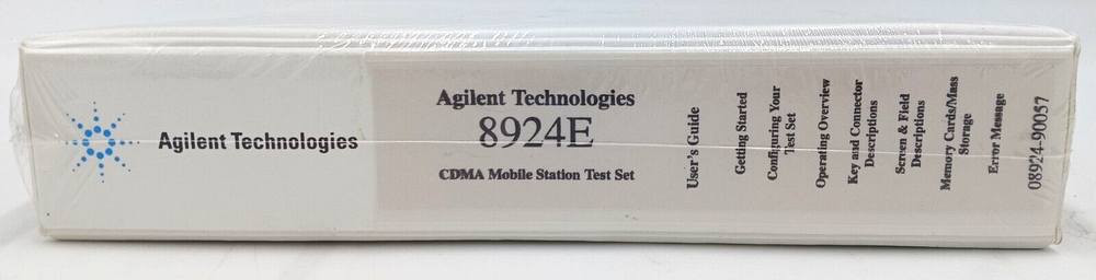 Agilent Technologies Users Guide 8924E Modulation CDMA Mobile Station Test Set