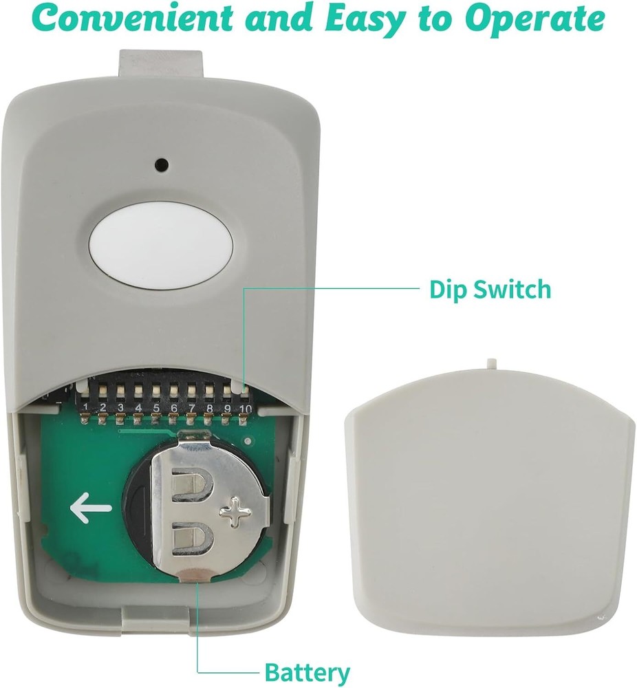 2x Garage Door Opener 1-Button Remote Grey for Linear Multi-Code 3089 308911