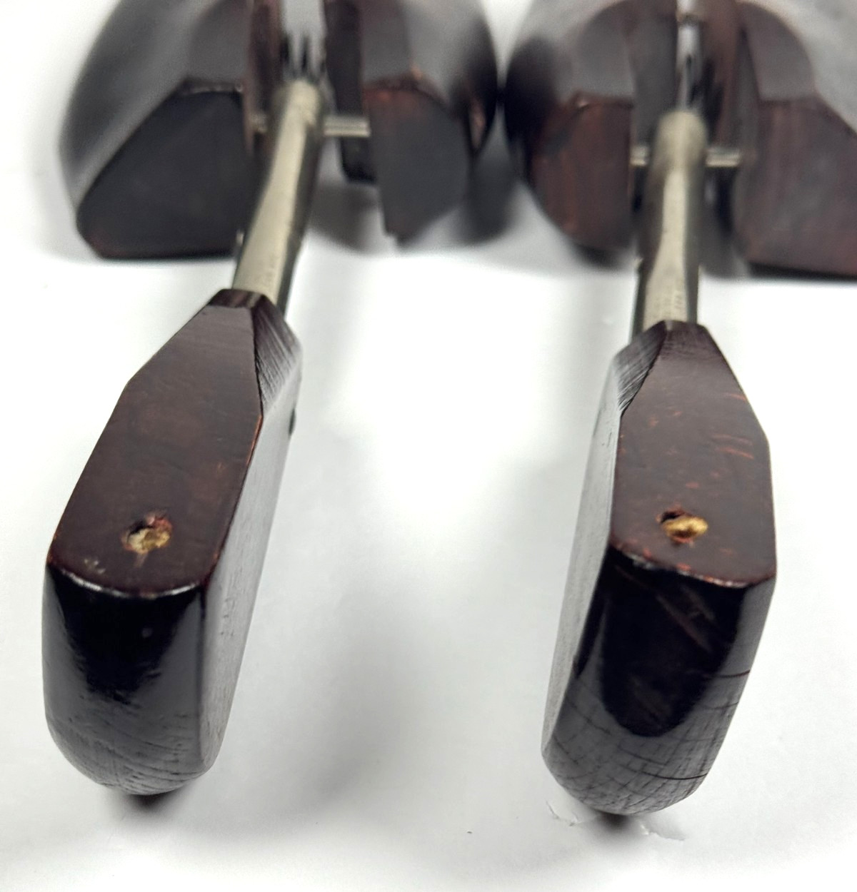 Vintage Rochester Shoe Tree Company Wooden Shoe Trees Mens SIze 5 Split Toe USA