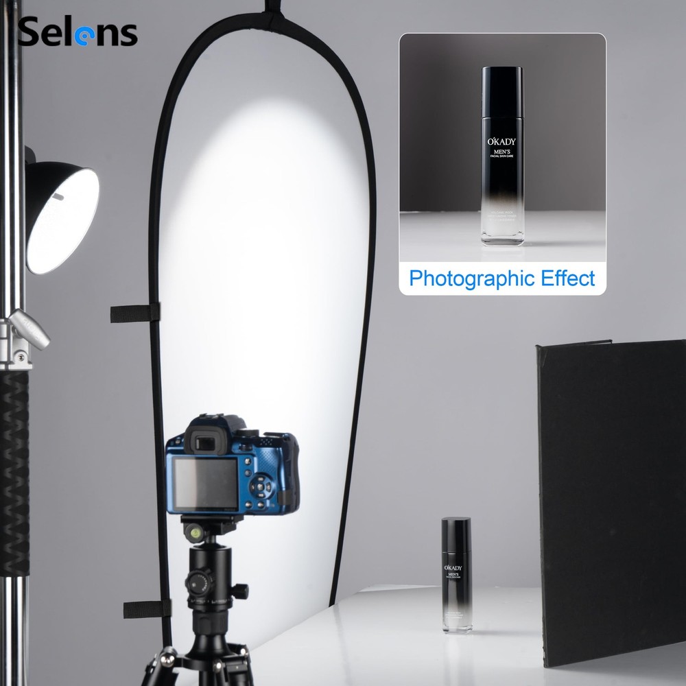 23.6x35.4in/60x90cm Oval Light Reflector Diffuser, Collapsible Soft Light Dif...