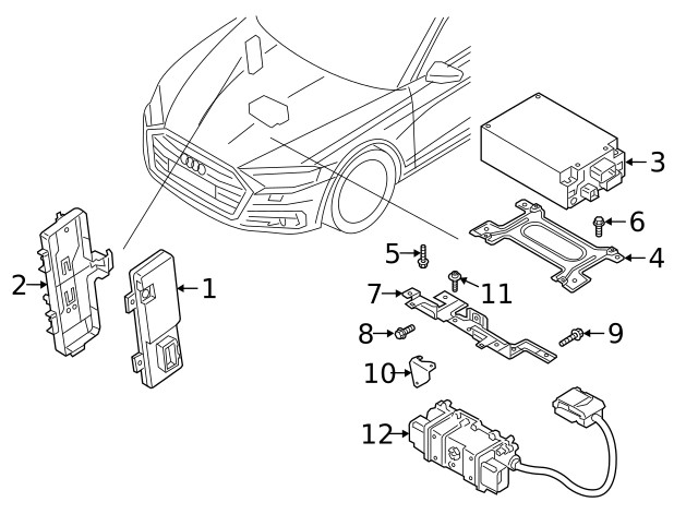 Genuine Audi Control Module 4KE-915-233-D