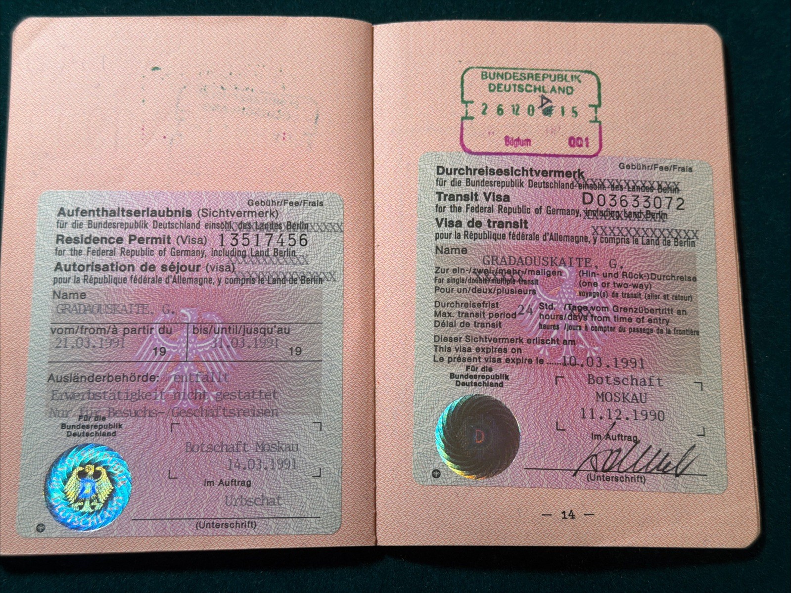 USSR Ministry of Foreign Affairs of Soviet Russia ID of a not existent State