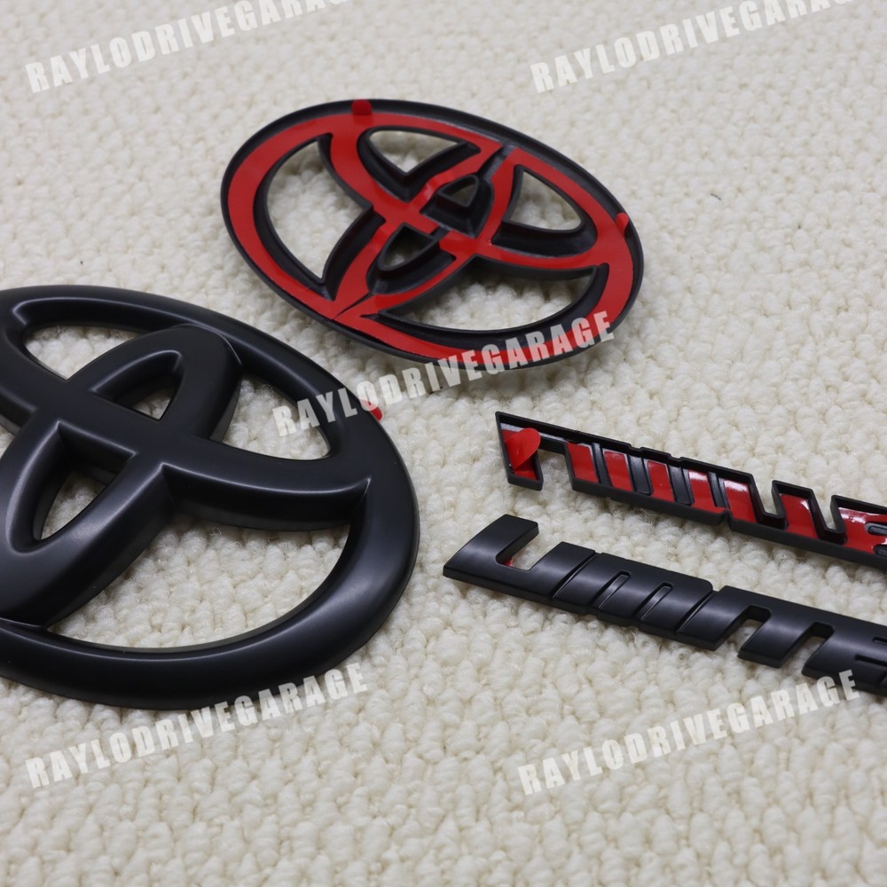 Front Grill Emblem Rear Tailgate Side Overlay Blackout For Sequoia Limited/SR5