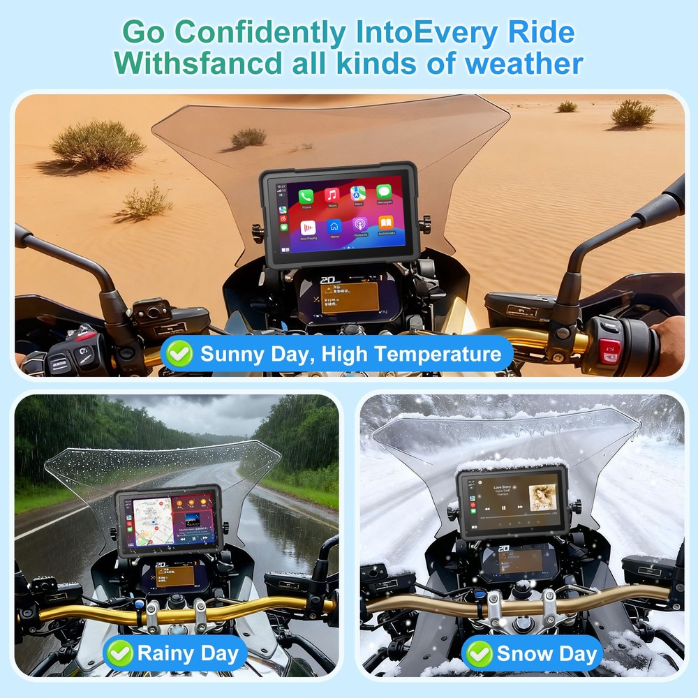 for BMW Motorcycles Touchscreen,Plug & Play Display,Support CarPlay/Android Auto