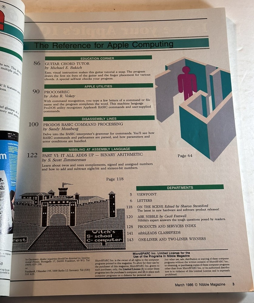 March 1986 Nibble Magazine Super Plotter Mr. Ed. ProDOS Keyboard Buffer Vintage