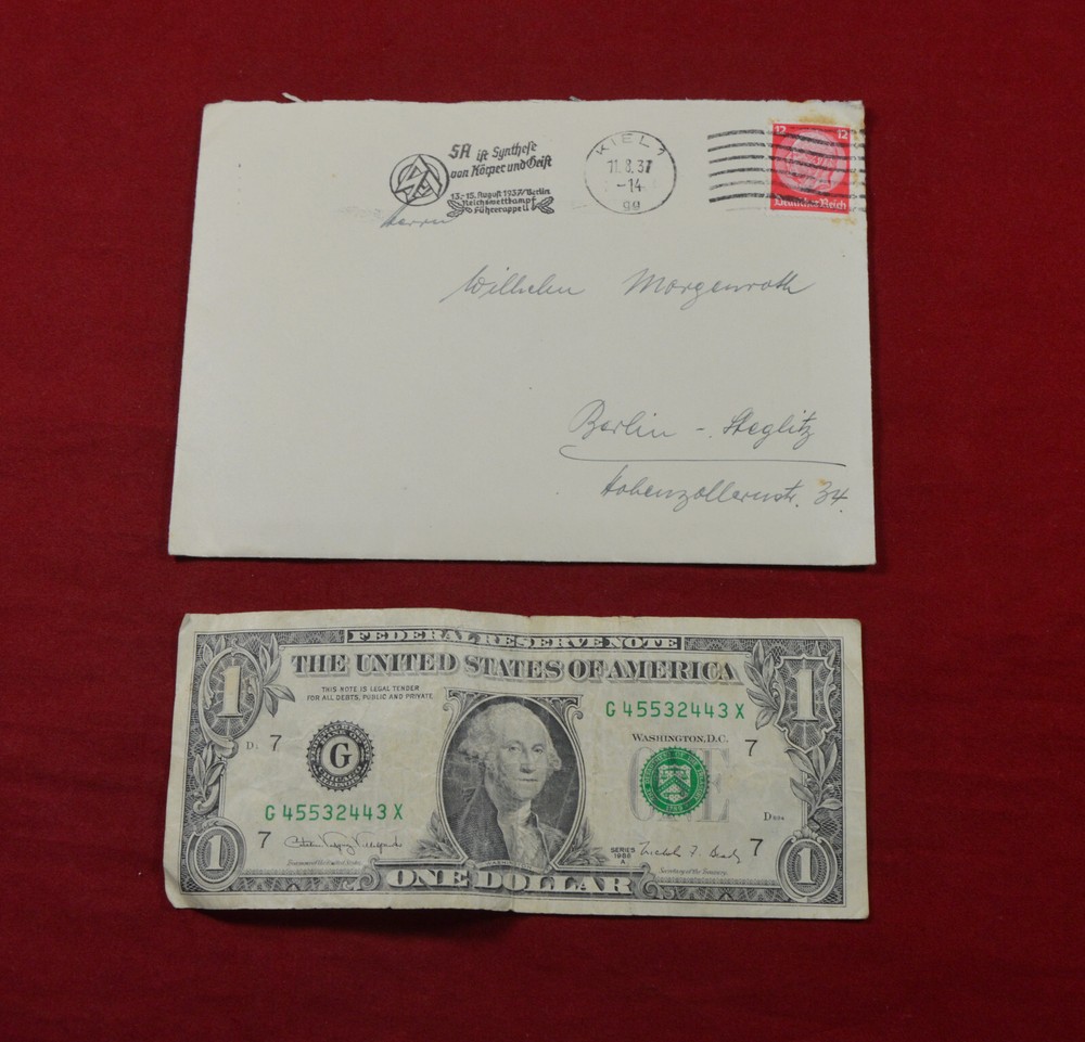 German WW2 Letter Third Reich 1937