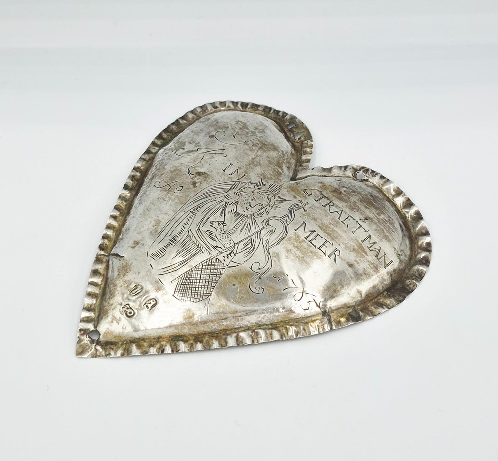 18TH CENTURY DUTCH SOLID SILVER ENGRAVED PLAQUE / PANEL c1765