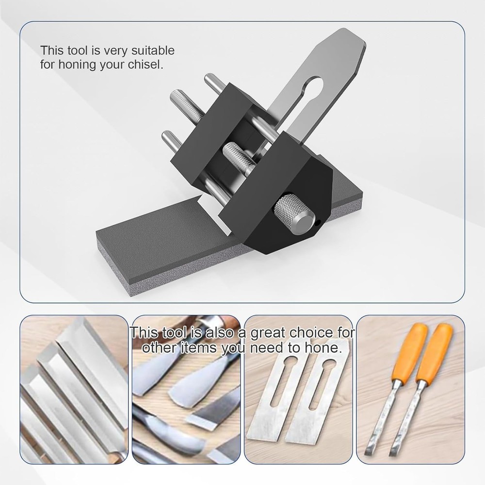 Precise Chisel Sharpening Jig Kit, Honing Guide System for Chisels and Planes