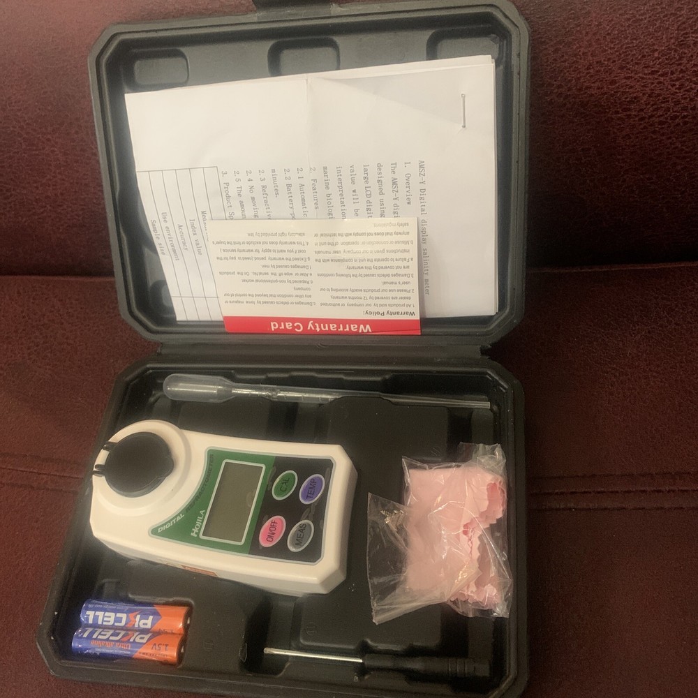 HOJILA Digital Salinity Refractometer Salinity Meter Tester Range 0-28% Handh...