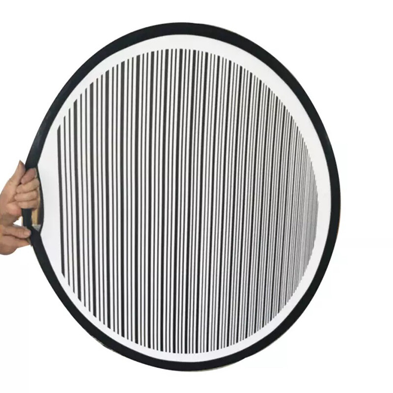 80cm Circular Striped Reflector Board Foldable Lined Light Dent Pan Check Tool