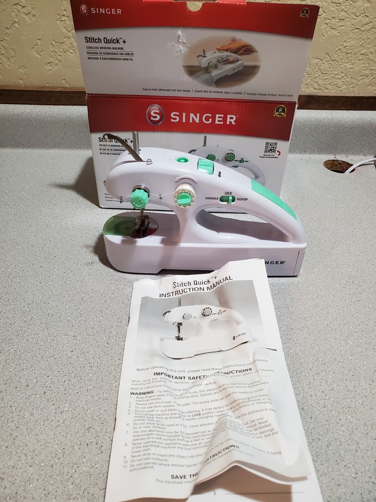 SINGER Sewing Stitch Quick Plus Cordless Handheld Portable Machine Working 41774
