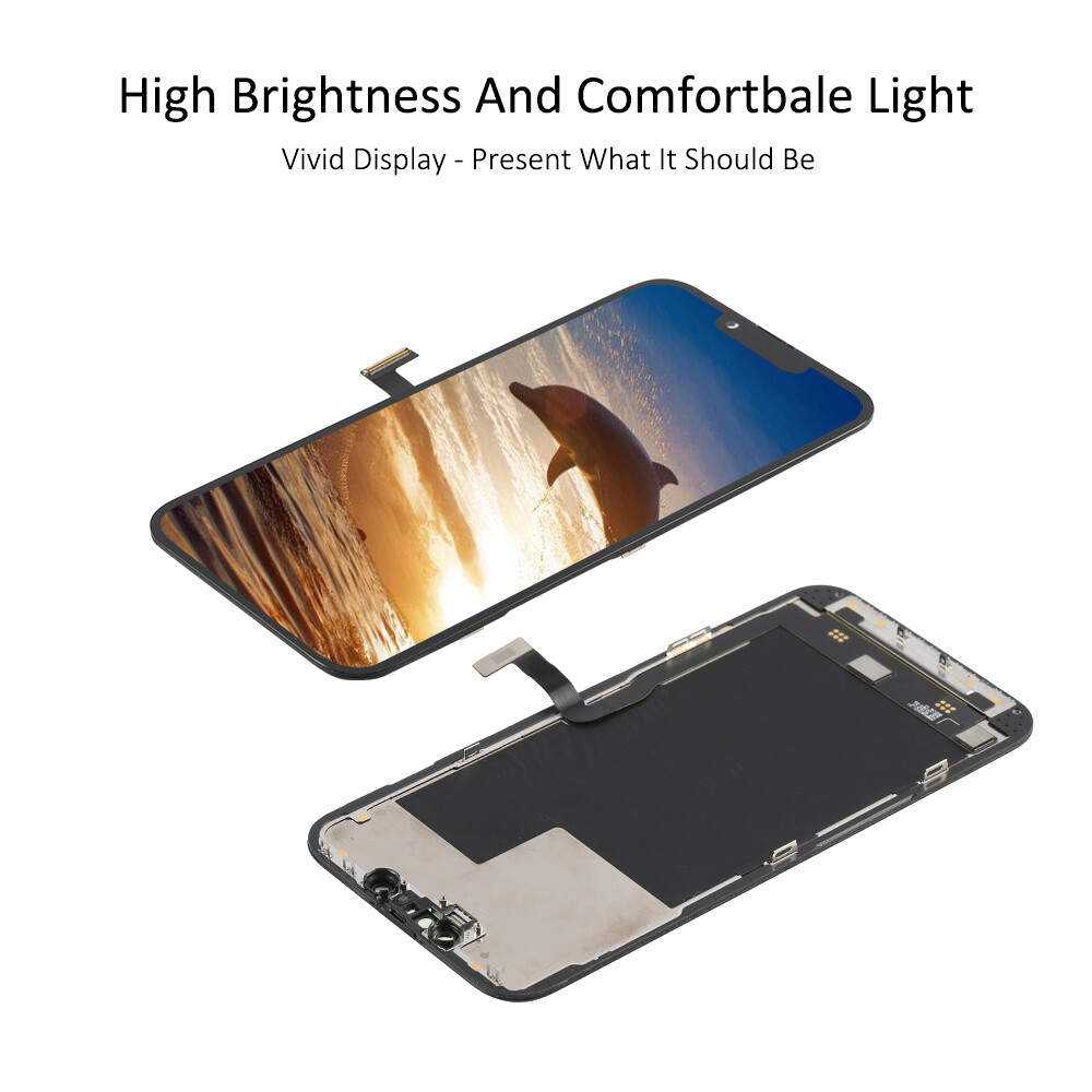 Hard OLED For iPhone 13 Pro LCD Display Touch Screen Digitizer Frame Replacement