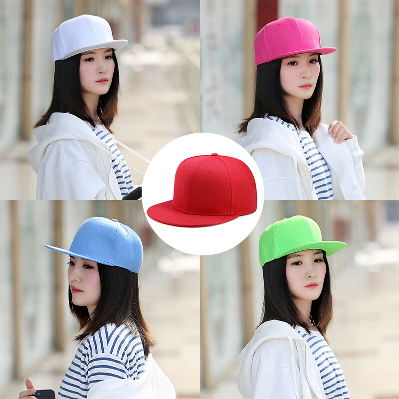 Snapback Hat Flat Baseball Cap Trucker Solid Plain Blank Men Womens Hip Hop Army