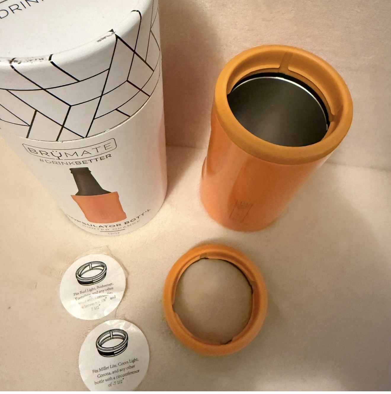 Brumate Hopsulator Cooler Tumbler 12 oz Drink Holder Bottle Hunter Orange