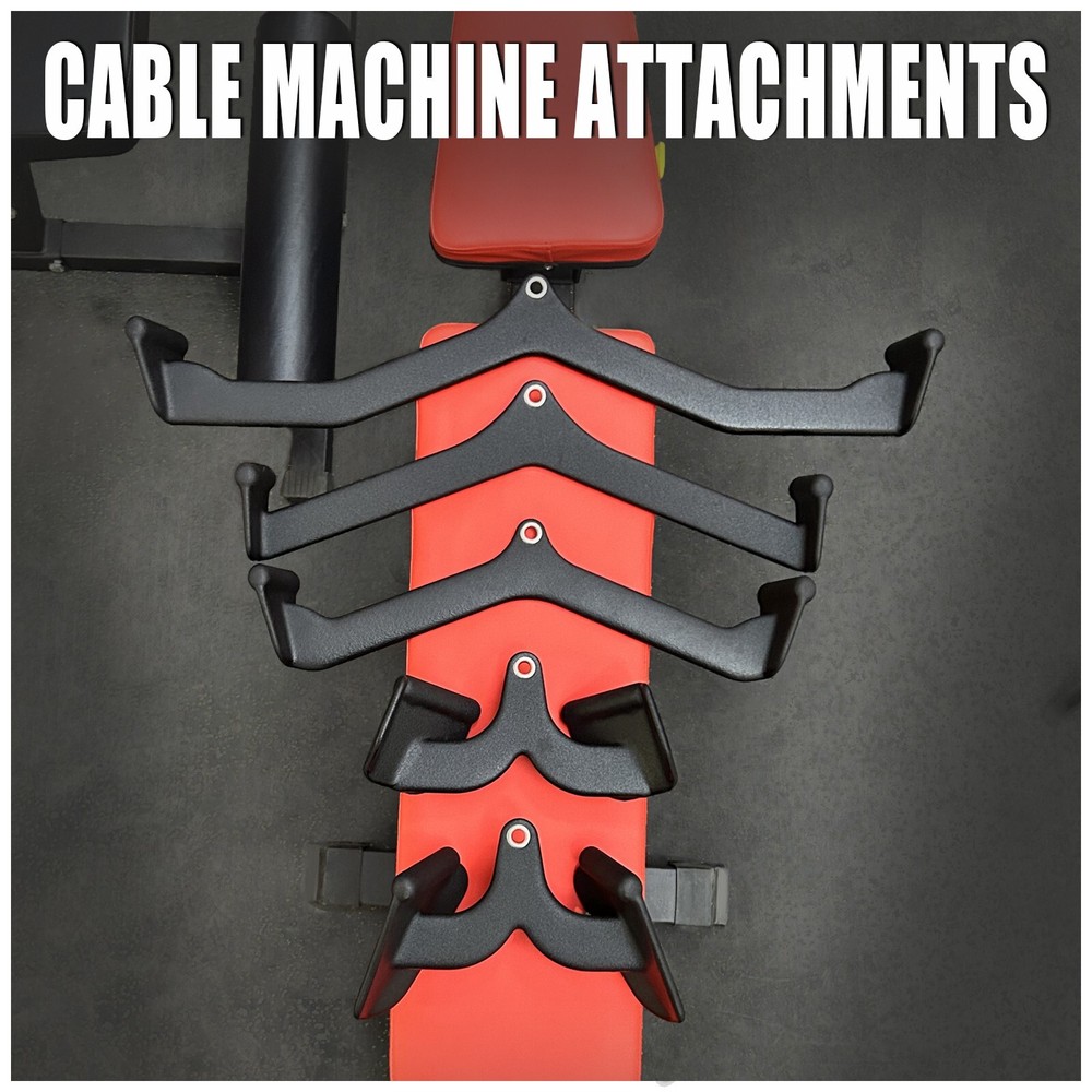 5PCS LAT Pulldown Bar Cable Machine Attachment Back Tricep Bar Strength Training