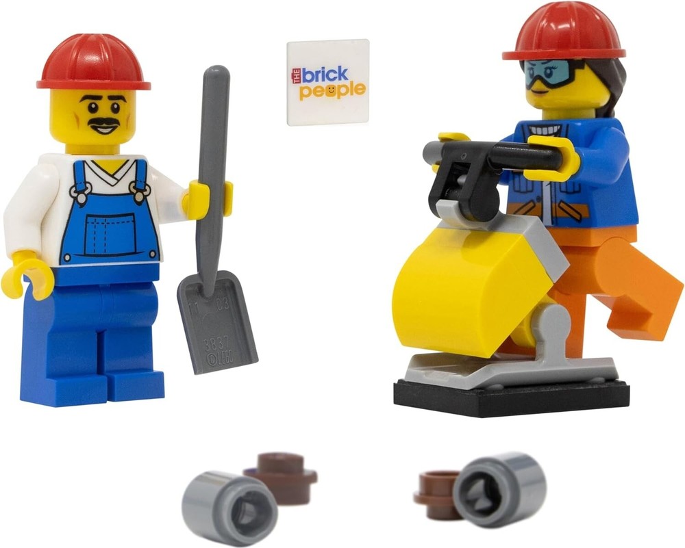 LEGO City Builder Team Minifigure – Construction with Tamper & Tools – New