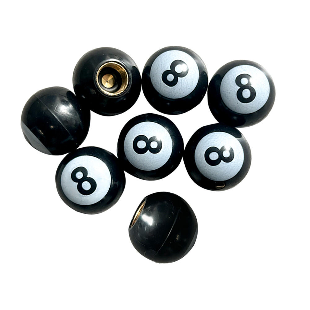 8Pcs Pool 8 Ball Tire/Wheel Car Tire Valve Stem Air Caps Cover for SUV Bicycle