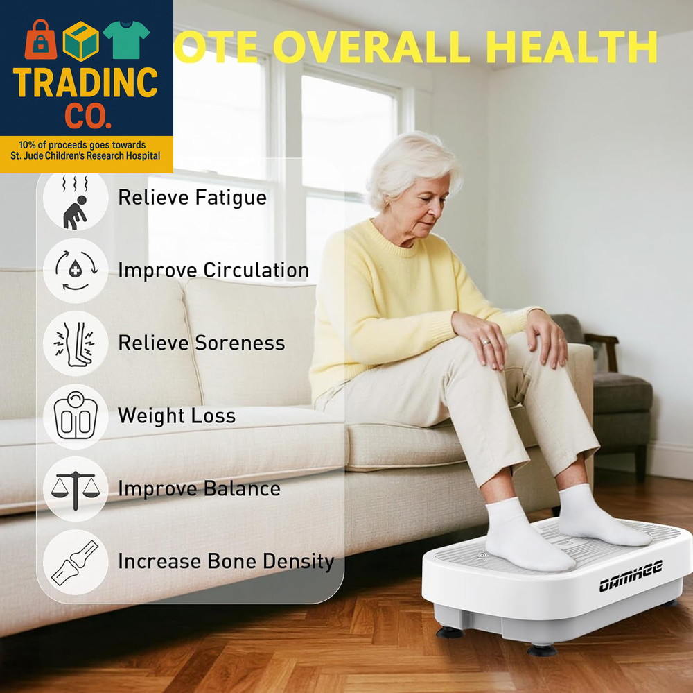 Vibrating Board Exercise Machine, Vibrating Platform for Lymphatic Drainage, 120