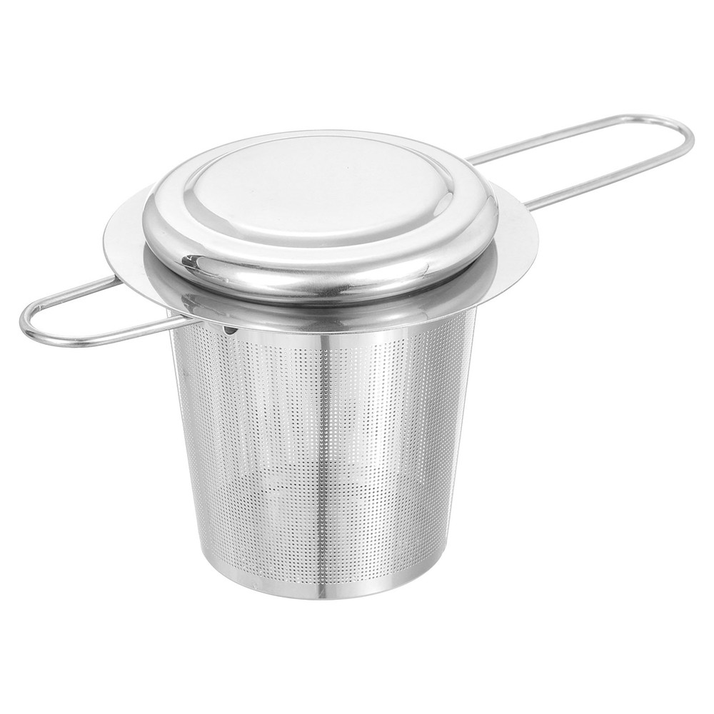1 Pcs Tea Infuser Filter, Tea Strainer with Foldable Handle, Silver