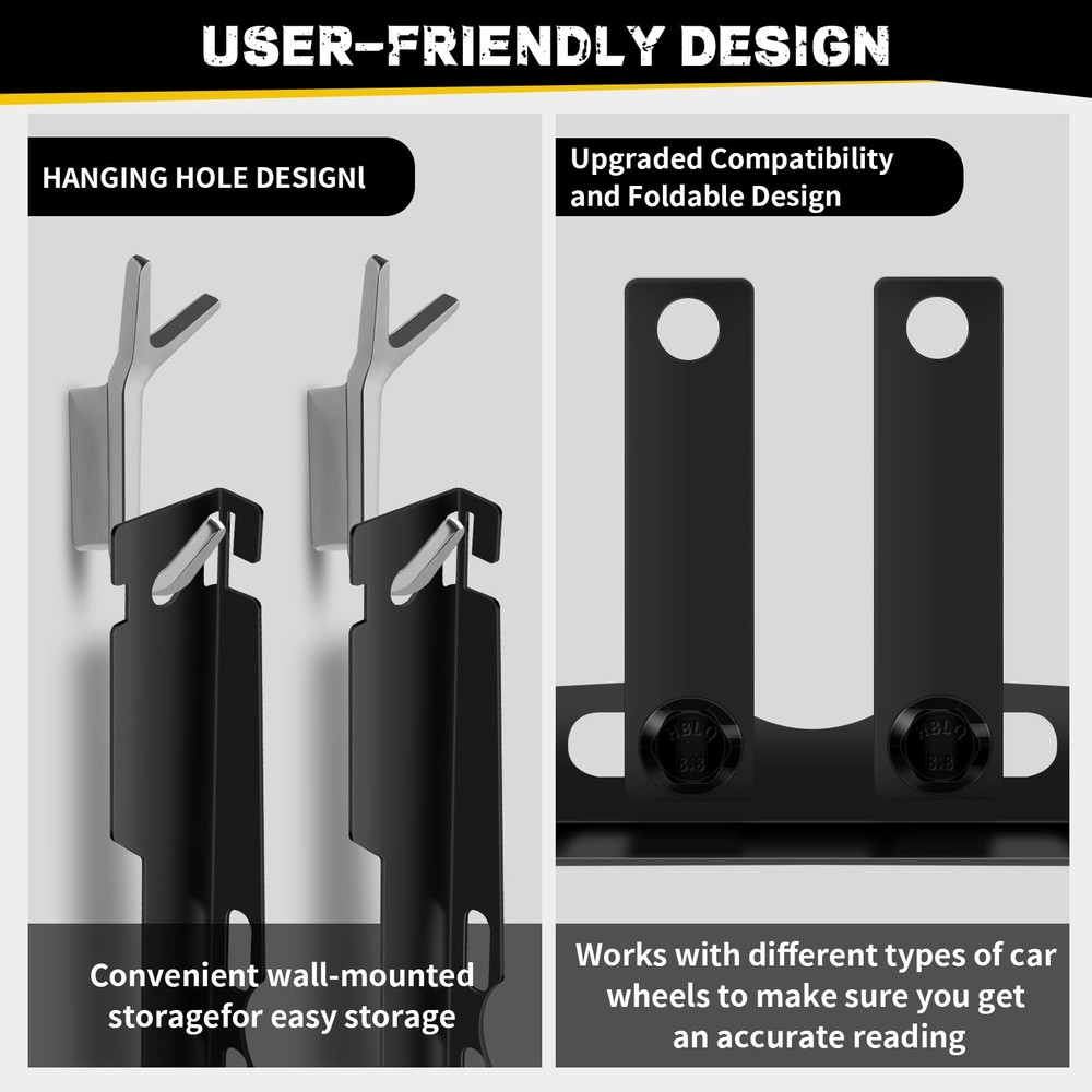 Upgraded Heavy-Duty Steel Wheel Alignment Tool Kit Collapsible Toe Alignment ...
